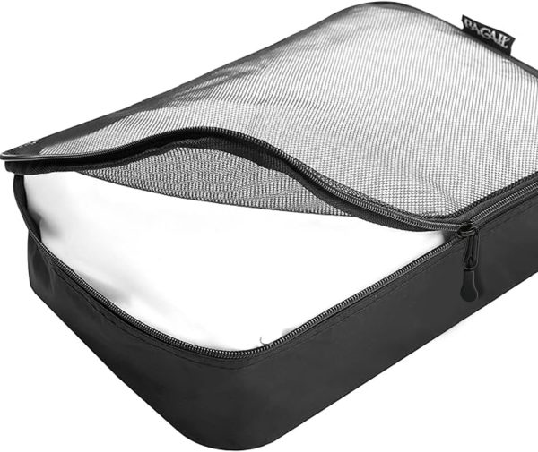 BAGAIL 6 Set Packing Cubes,Travel Luggage Packing Organizers(6Set Black Net) - Image 2